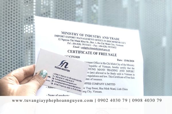 Dịch vụ làm giấy certificate of free sale tại Sài Gòn (Ảnh HOÀN NGUYÊN) Dịch vụ làm giấy certificate of free sale tại Sài Gòn (Ảnh HOÀN NGUYÊN)