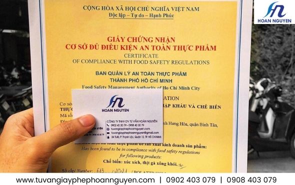 Dịch vụ làm giấy phép ATTP cơ sở chế biến thịt gà xông khói