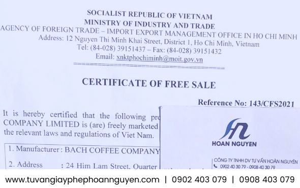 Giấy phép lưu hành tự do xuất khẩu bánh trung thu Giấy phép lưu hành tự do xuất khẩu bánh trung thu