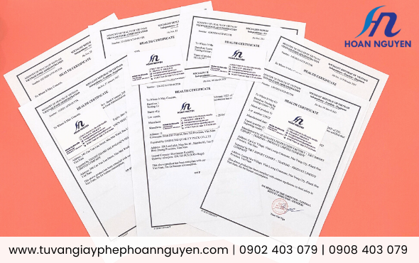 Giấy chứng nhận y tế Health Certificate xuất khẩu chà bông cá Giấy chứng nhận y tế Health Certificate xuất khẩu chà bông cá