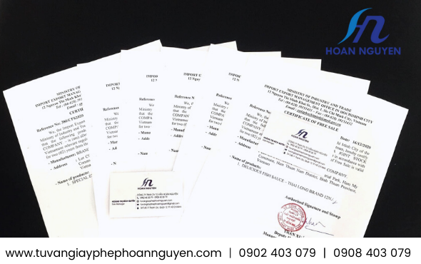 Giấy chứng nhận lưu hành tự do CFS Giấy chứng nhận lưu hành tự do CFS