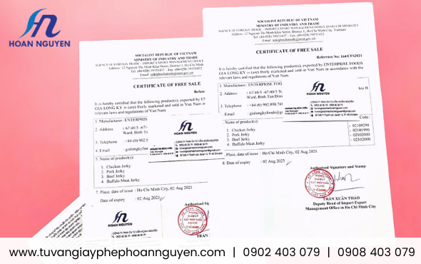 Giấy phép lưu hành tự do cho bánh bao Giấy phép lưu hành tự do cho bánh bao