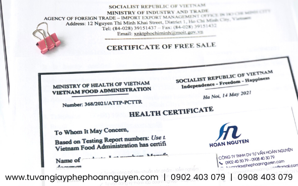Giấy phép xuất khẩu bánh tráng