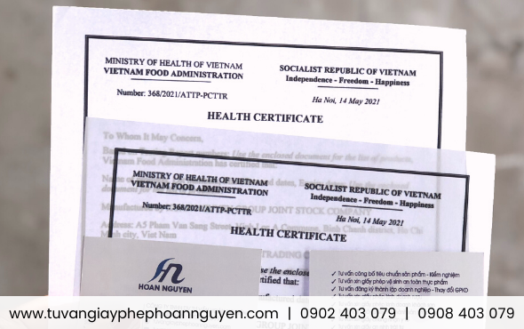 Giấy chứng nhận y tế xuất khẩu sản phẩm thực phẩm Giấy chứng nhận y tế xuất khẩu sản phẩm thực phẩm