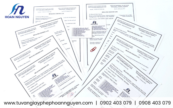 Đăng ký Health Certificate giấy chứng nhận y tế gạo