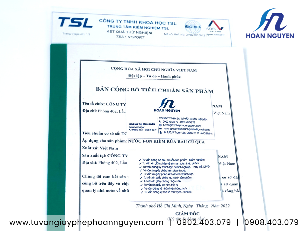 Kiểm nghiệm chất lượng thực hiện Công bố lưu hành nước ion kiềm rửa rau củ quả