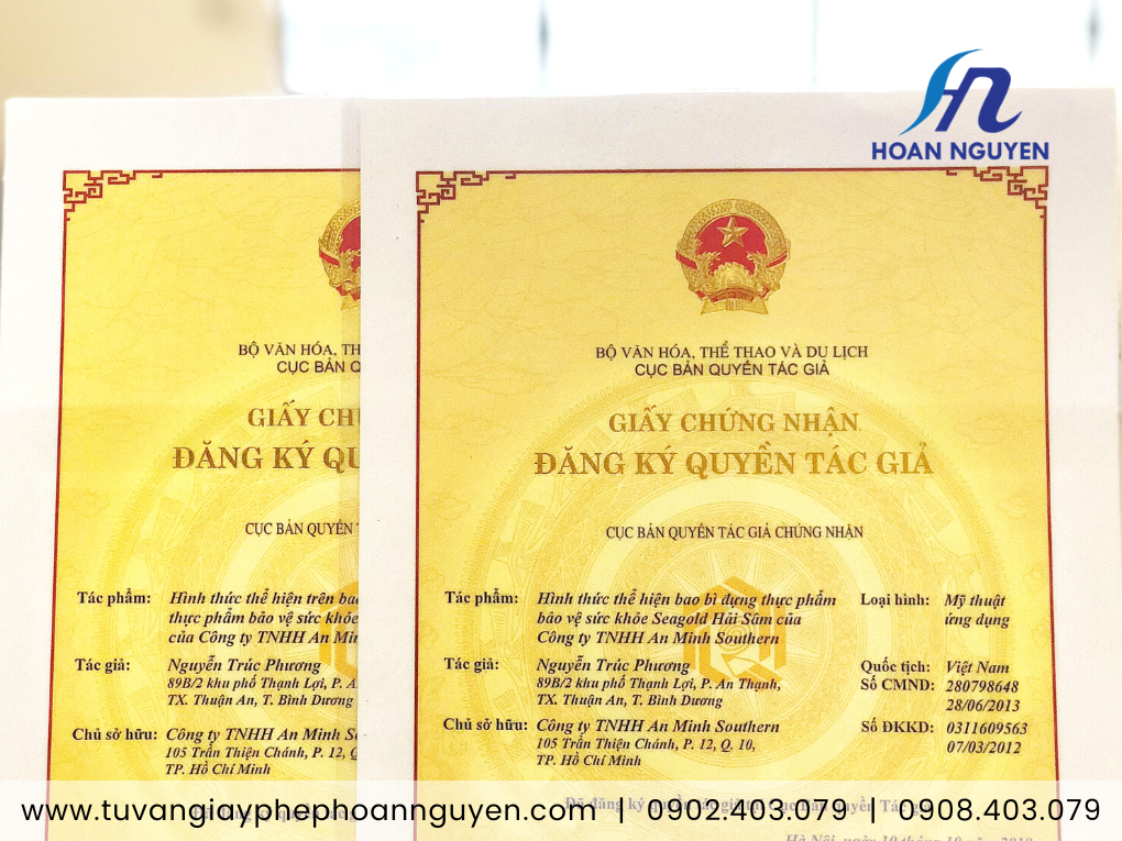 Giấy chứng nhận quyền tác giả nhãn hiệu cơ sở chế biến suất ăn sẵn Giấy chứng nhận quyền tác giả nhãn hiệu cơ sở chế biến suất ăn sẵn
