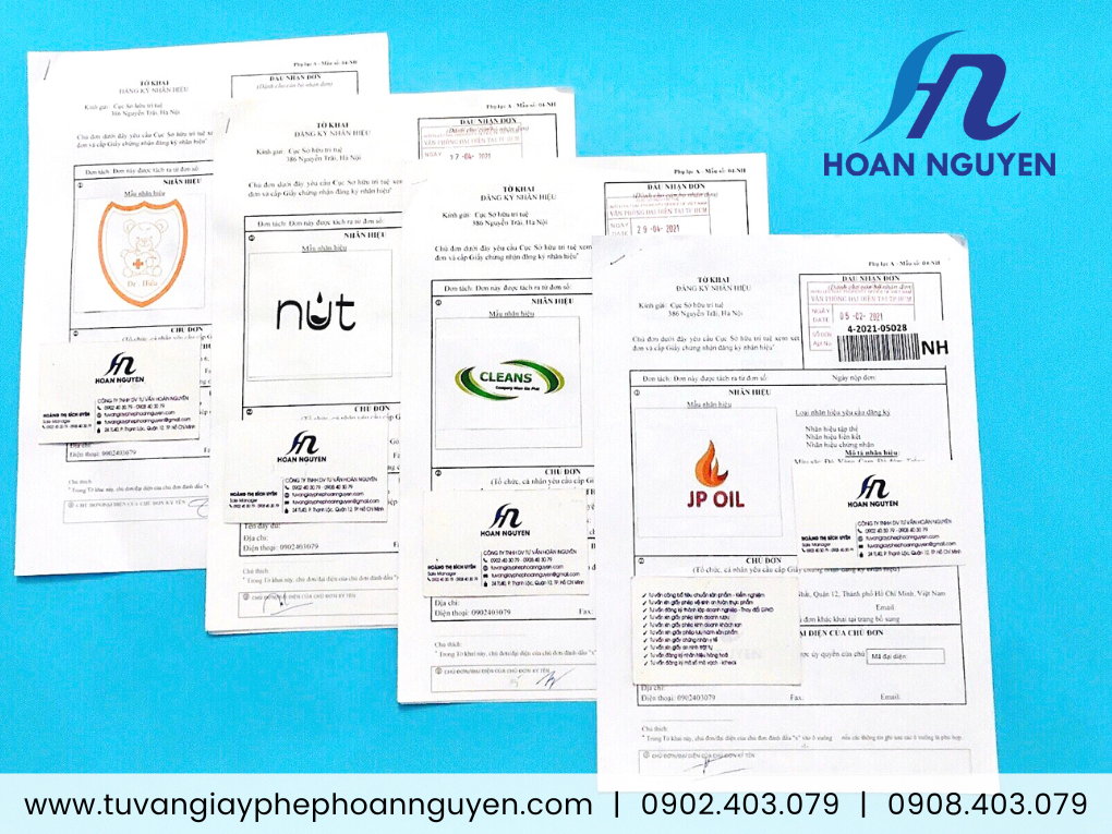 Tờ khai đăng ký nhãn hiệu sản phẩm tẩy rửa (Ảnh: Hoàn Nguyên)