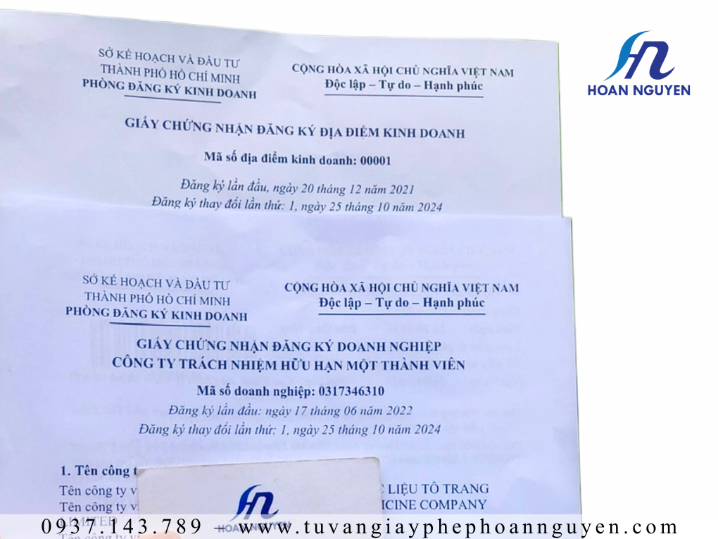 HOÀN NGUYÊN đăng ký thay đổi giấy phép địa điểm kinh doanh HOÀN NGUYÊN đăng ký thay đổi giấy phép địa điểm kinh doanh